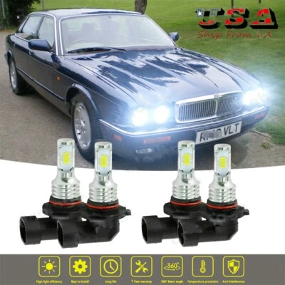 Combo de 4 bombillas LED de haz alto y bajo para Jaguar XJ6 1990-1997 - 6000K Foto 1 de 4
