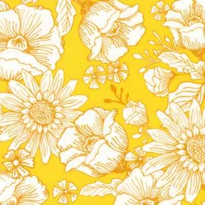 Yellow Sunflowers Sunflower Garden Wildflowers Floral Mustard Cotton Material - Picture 1 of 1