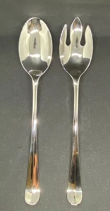 Cucchiaio e forchetta per insalata placcati argento International Silver Co. Ogni misura 12,5" - Foto 1 di 7