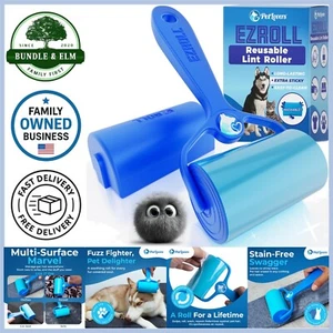 Reusable Lint Roller Polypropylene 8.98in Eco-Friendly Multi-Surface Cleaner - Picture 1 of 8