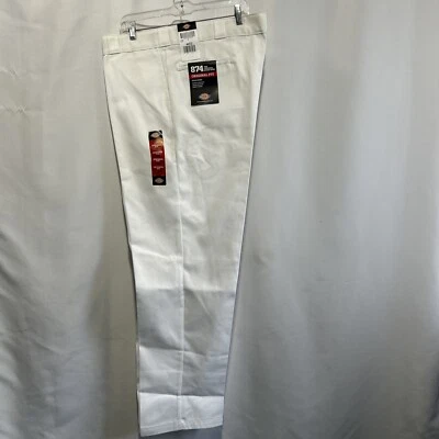 Pantalones de Trabajo Dickies 874 Ajuste Original Blanco 44x32 Ver FOTOS** Foto 1 de 4