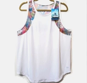 Nuevo con etiquetas Reel Legends Blanco Acuarela Palmeras Rendimiento Top Mecha Humedad TALLA XL - Imagen 1 de 12