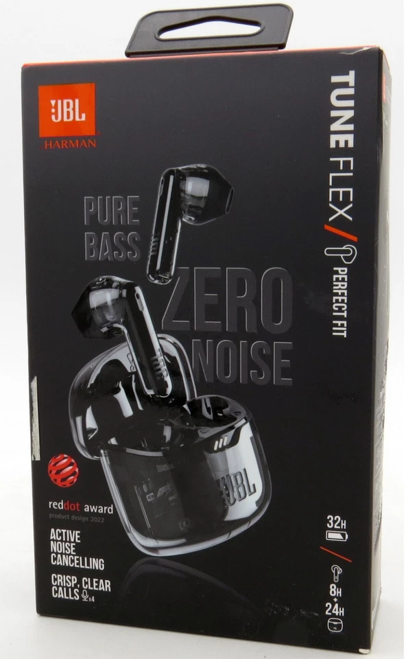 JBL Tune Flex True Wireless Bluetooth Noise Cancelling Earbuds - Ghost Black - Image 1 of 2