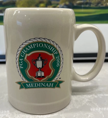 PGA Championship 2006 Medinah Country Club Ceramic Mug Tiger Woods Winner RARE Cover