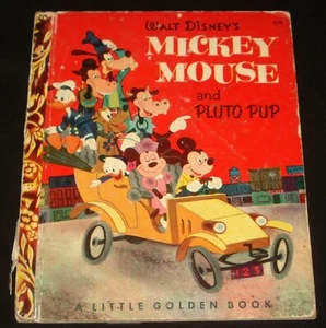 VINTAGE 1950s LITTLE GOLDEN BOOK #D25 - WALT DISNEY'S MICKEY MOUSE & PLUTO PUP - Picture 1 of 4