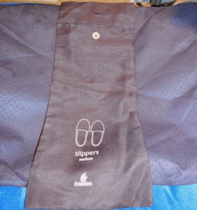EMIRATES UAE Airlines Brown "Slippers BAG" ( bag case only )  button closure  - Picture 1 of 3