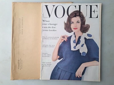 Vogue Magazine August 15, 1960 Issue - In Original Sleeve - Fashions! - Image 1 of 2
