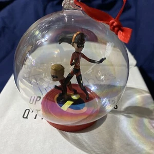 DISNEY STORE 2017 SKETCHBOOK GLASS DROP ORNAMENT INCREDIBLES 2 VIOLET & DASH NIB - Picture 1 of 3