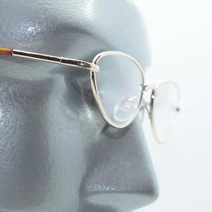 Schmale ovale Lesebrille goldfarbenes Metallgestell Federscharnier +1,00 Gläser - Bild 1 von 4