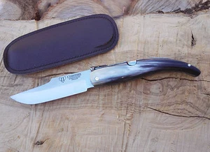 NAVAJA CUDEMAN CLASICA ALBACETE ACERO MOVA HOJA 8 CM ASTA TORO, KNIVE 380A - Imagen 1 de 3
