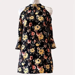 Band Of Gypsies Girls Zoe & Rose Cold Shoulder Dress Floral M 8 10 - Picture 1 of 6