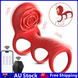 Penis Vibrator Triple Cock Ring G Spot Clit Stimulator APP Remote Couple Sex Toy - Picture 1 of 10