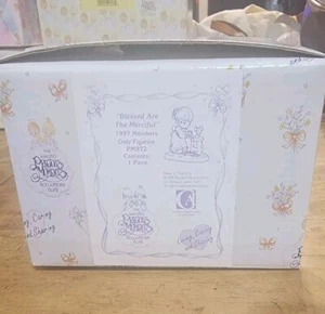 1997 PRECIOUS MOMENTS BLESSED ARE THE MERCIFUL FIGURINE NIB - Picture 1 of 2