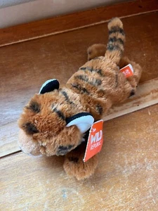 Wild Republic Super Soft Plush Rust Black & White Bengal Tiger Cub Floppy Stuffe - Picture 1 of 10