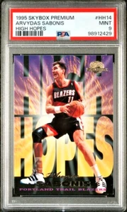Arvydas Sabonis 1995-96 Skybox Premium High Hopes #14 RC PSA 9 Trailblazers HOF - Picture 1 of 3