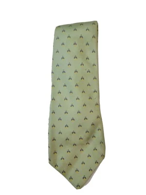 CORBATA DE LUJO KITON NAPOLI 7 PLIEGUES SEDA VERDE ITALIA AMARILLO PÚRPURA 60" X 3,75" Foto 1 de 4