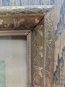 Oak Leaf 1910s Edwardian Gold Gilt 1912 Wood Frame 19.5"x15" Print Painting - Picture 1 of 20