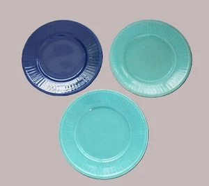 Antique Set of Three 8 1/2" Pottery Plates - Picture 1 of 11