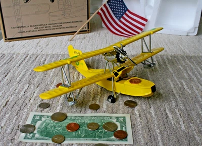 Moneda banco de metal fundido a presión 1936 Keystone-Loening réplica Foto 1 de 4