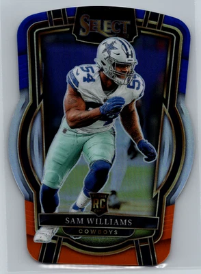 Sam Williams 2022 Panini Select Blue Orange Prizm Die-Cut /35 #276 Cowboys - Image 1 of 2