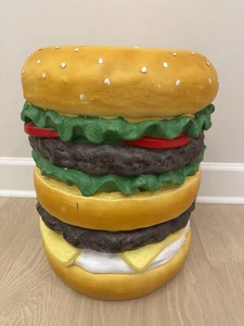 Cheeseburger Stool Table 19" – Fun Novelty Home Decor Viral TikTok Furniture NEW - Picture 1 of 18