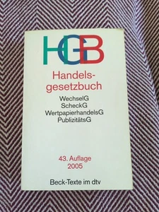 Handelsgesetzbuch HGB: ohne Seehandelsrecht, mit Wechsel... | Buch | Zustand gut - Bild 1 von 3