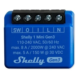 Shelly Wi-Fi 1 Mini Gen3 Smart Relay (Gen 3 1 Mini) - Picture 1 of 2