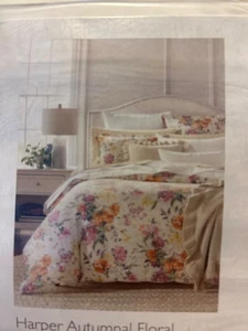 Sky Beige Harper Herbstliche Blumen Euro Shams 2-teiliges Set - Bild 1 von 5