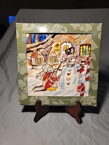 Piastrella artistica natalizia. Un pupazzo di neve da amare - Foto 1 di 7