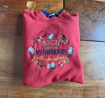 Sudadera Vintage Abuela Edición Limitada Bordada Roja XL Tema Navidad Foto 1 de 4