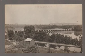 Crescent New York RPPC c1910 AQUÄDUKTBRÜCKE River bei Waterford Albany NY - Bild 1 von 2