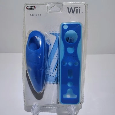 New - Nintendo Wii Glove Kit Blue For Remote & Nunchuk - Image 1 of 2