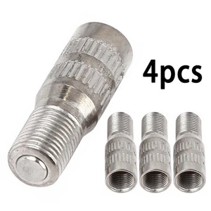 New Quality Valve Stem Extensions Brass Cap Extender Screw-On Silver Tone - Picture 1 of 12
