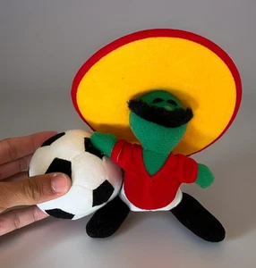 Vtg Official Plush Mascot World Cup MEXICO 1986 PIQUE 17cm New With Tags - Picture 1 of 7