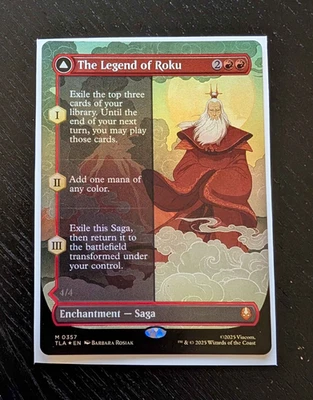 THE LEGEND OF ROKU Mythic Foil Borderless Avatar: The Last Airbender NM MTG - Image 1 of 2
