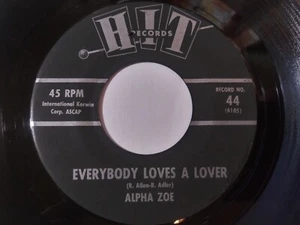 Alpha Zoe & Ed Hardin VG+ Original Press 45RPM HIT 44 Record 1963 TEEN POP ROCK - Picture 1 of 2