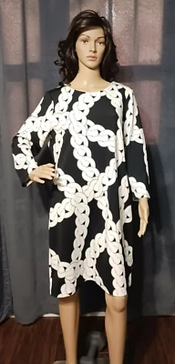 Worthington Dress Woman XL Black White Chain Link Business Professional Office - Image 1 of 4