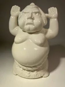 Vintage Benihana Sumo Wrestler Tiki Mug White Ceramic Tokyo Buddha JAPAN - Picture 1 of 24