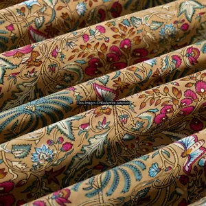 20 Yard Indian Handmade Cotton Natural Crafts Sewing Fabric Dressmaking Cloth - Picture 1 of 4