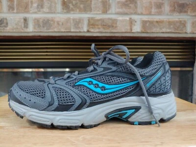 Saucony Grid Sz. 8.5 U.S. Grey and Teal Lace-Up Shoes - Image 1 of 4