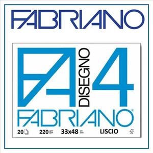 album blocco da disegno Fabriano F4 33x48 20 fogli liscio per disegnare colorare - Picture 1 of 1