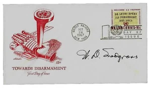 “Pulitzer Prize for Poetry” W. D. Snodgrass Hand Signed FDC COA - Picture 1 of 2