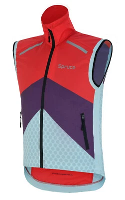 Unisex Cycling Gilet Hooded Vest Shower proof windbreaker Bike Jacket running - Image 1 of 4