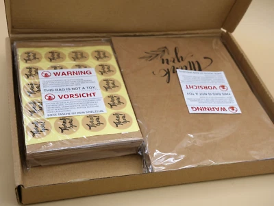 Tarjetas de agradecimiento Ohuhu, paquete de 36 papeles kraft marrón diseño de 6 con sobres y pegatinas Foto 1 de 2