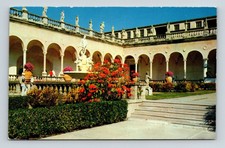 Italian Garden Court John Mable Ringling Museum Art Sarasota Florida Postcard