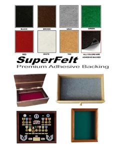 12" X 36" ADHESIVE FELT ROLL Restoration Furniture Jewelry Keepsake Tool Box - Picture 1 of 14