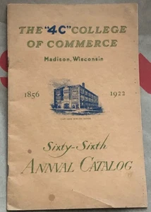 Antique 1922 4C College of Commerce Profile Vocational Business School Ephemera - Picture 1 of 7