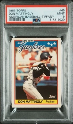 1988 Topps American Baseball Tiffany #45 Don Mattingly PSA 9 ¡Solo 2 PSA 10! Foto 1 de 2