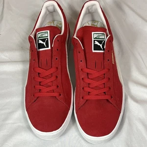 Scarpe da tennis basse Puma scamosciate classiche rosse scamosciate taglia 14 - Foto 1 di 14