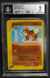 Pokémon Aquapolis Growlithe Reverse Holo BGS 9!!! - Picture 1 of 2